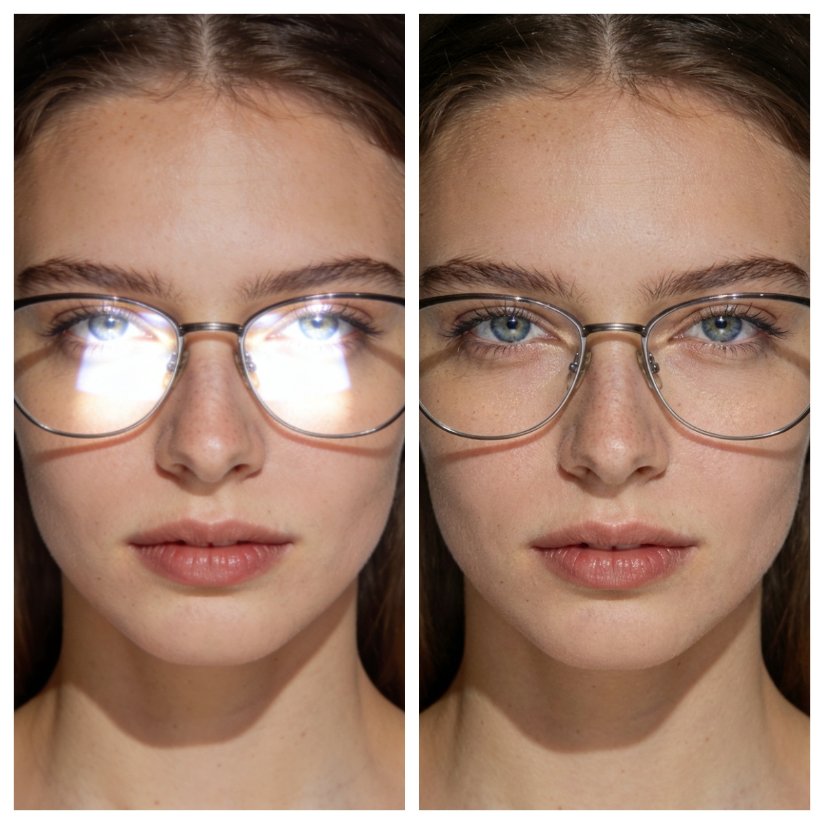 AI Remove Glasses Glare