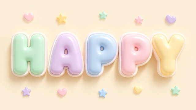 Kawaii 3D Bubble Text Generator Styles