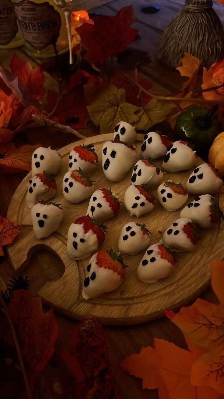 Halloween Strawberry Ghost Culinary Photography