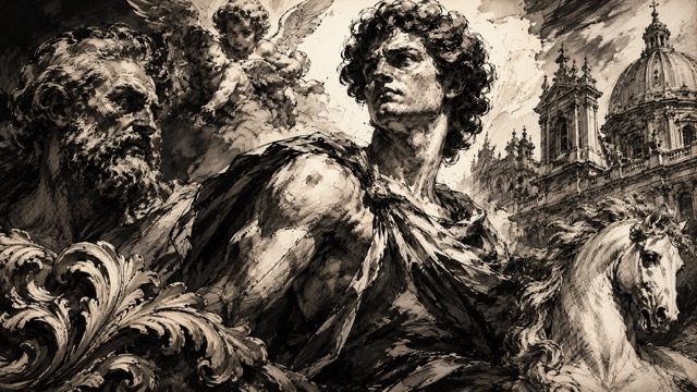 Baroque style drawing Generator for Dramatic AI Sketches