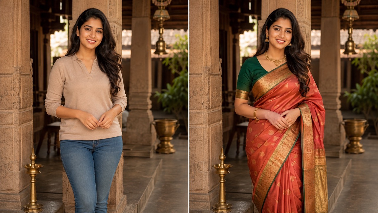 Preview a Saree Look Before a Real Shoot