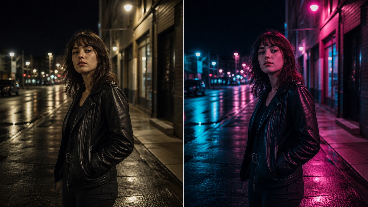 AI Cinematic Relighting: Add Energy with Neon Lighting