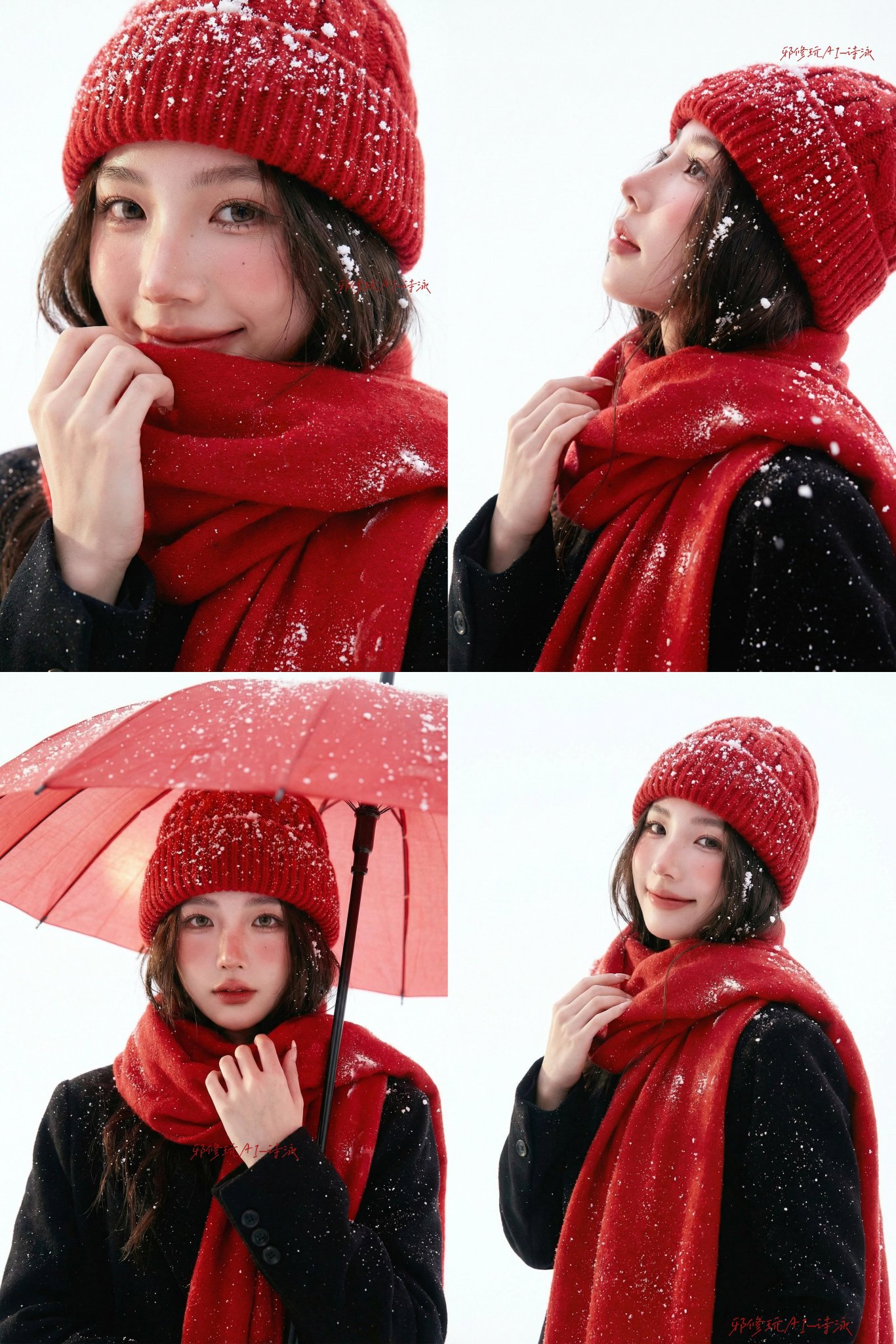 Christmas Winter Studio Portrait