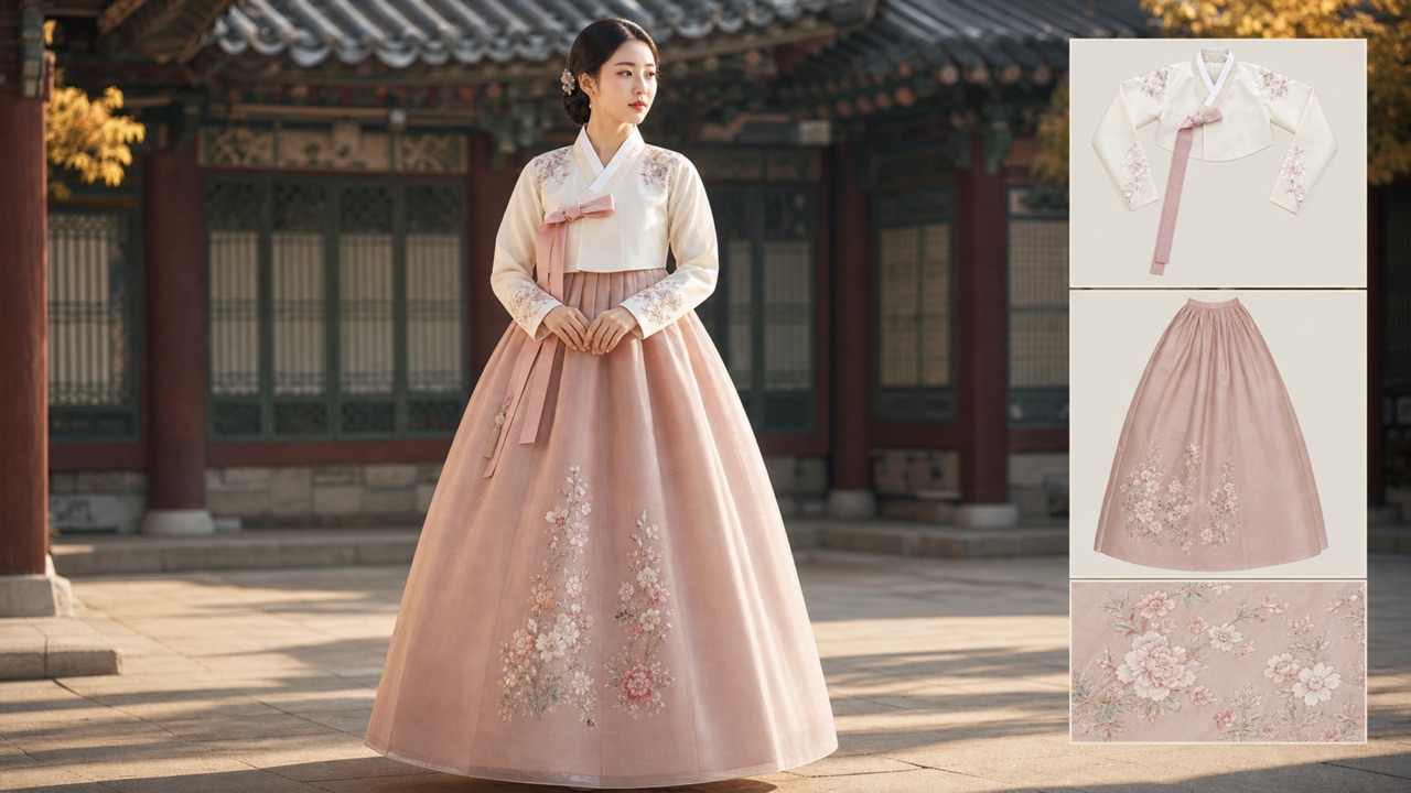 Follow Hanbok Shape, Layers, and Detail