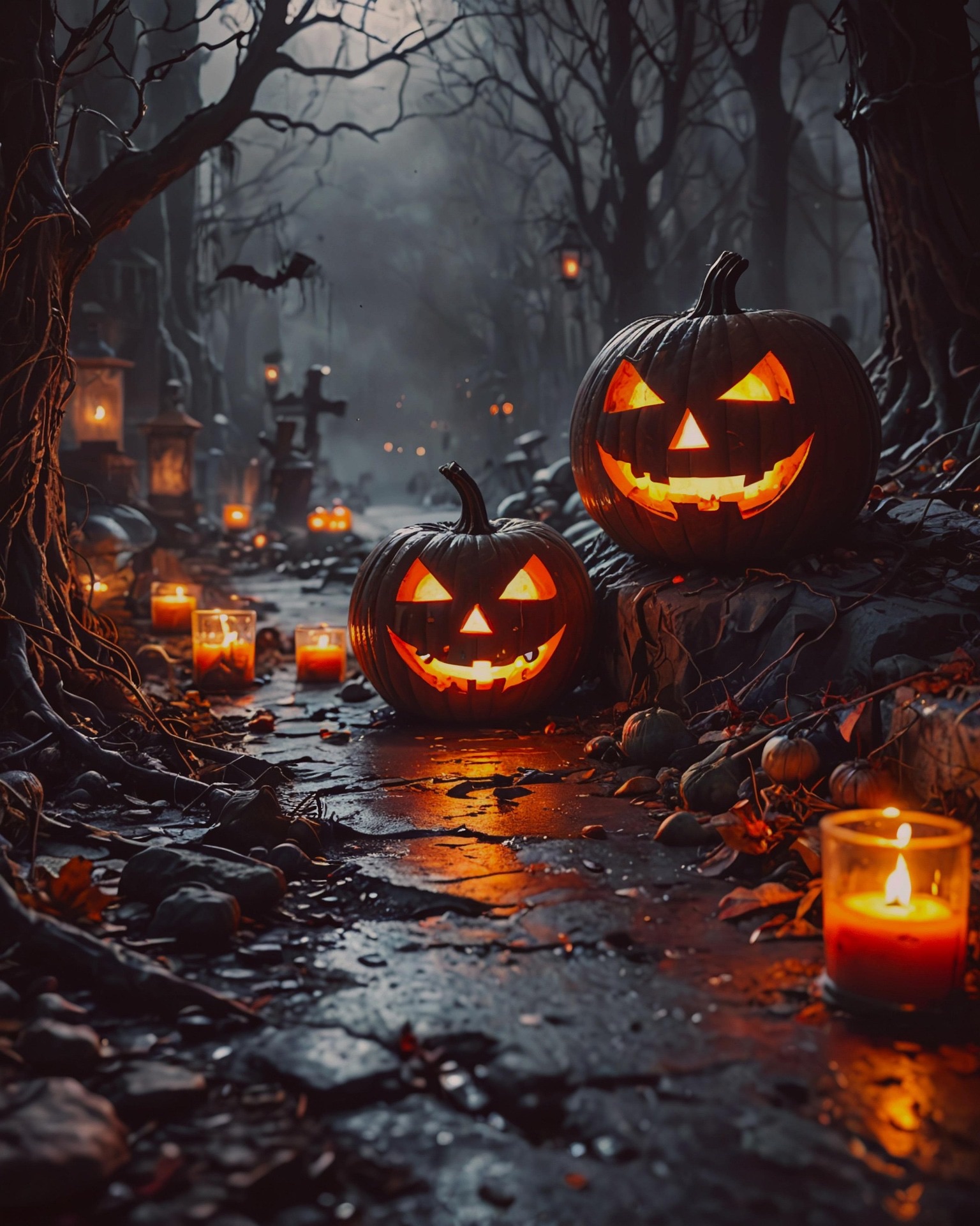 Haunted Halloween Forest Path