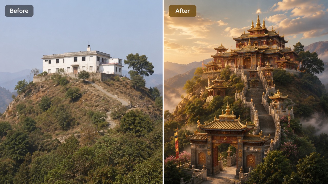 Transform Reference Images into Temple Concepts