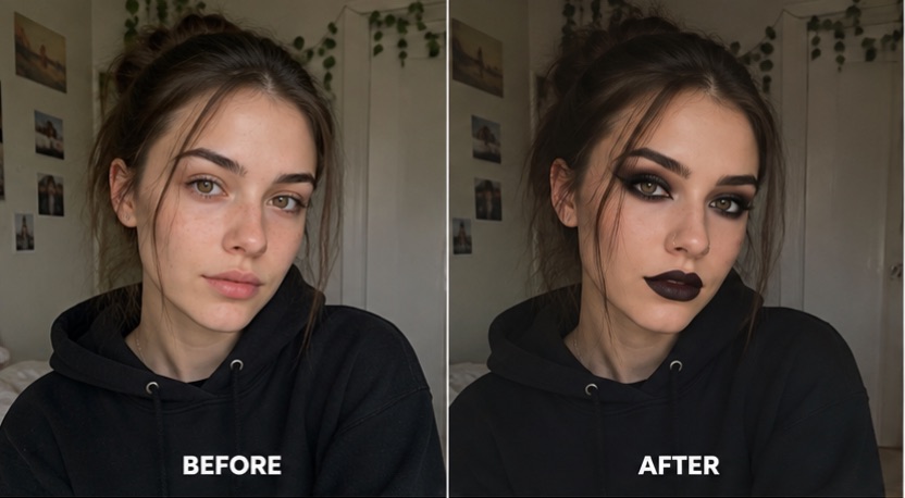 Goth Baddie Makeup: Create a Dark Glam Look from Your Photo