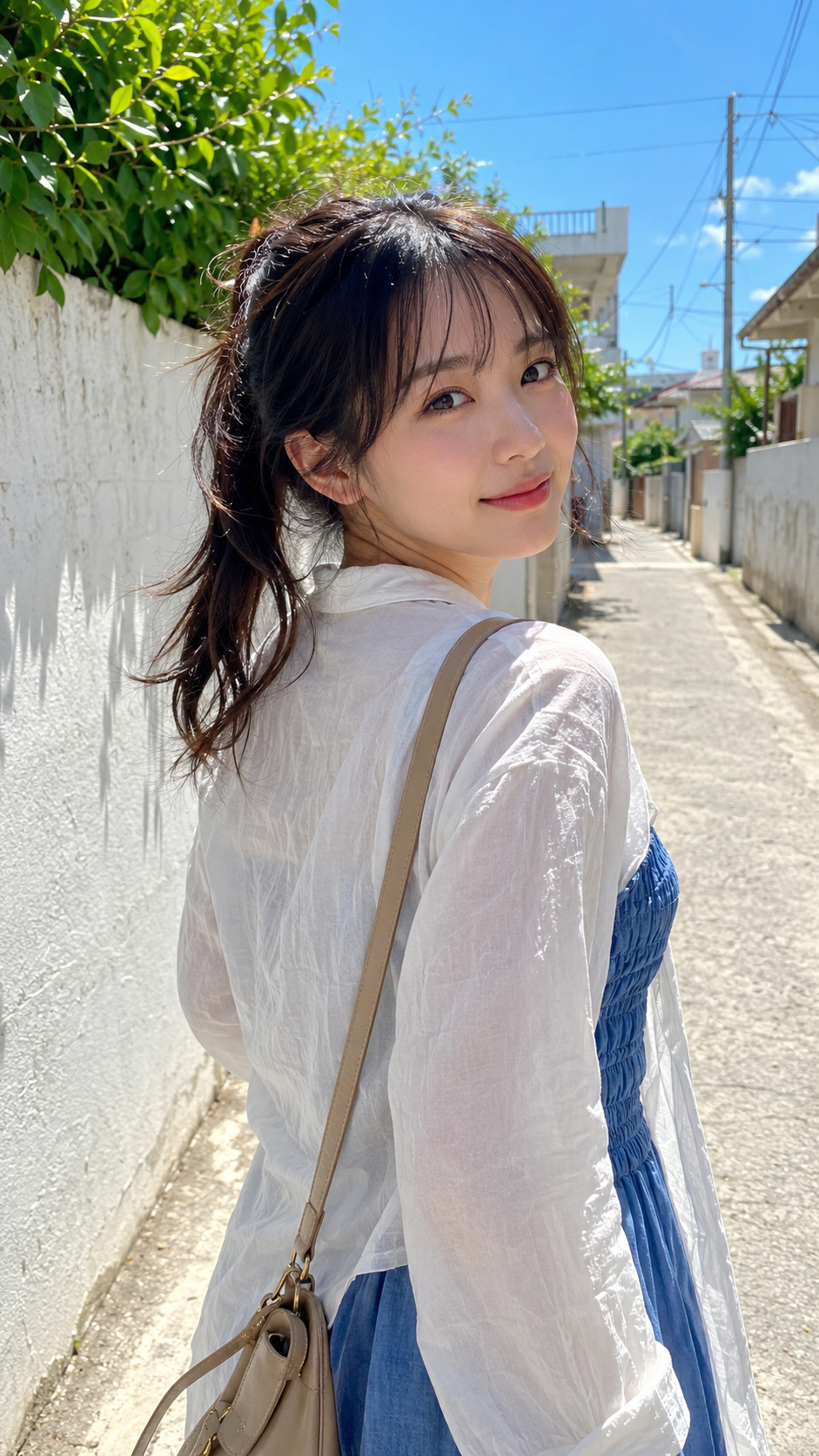 Summer Alley Portrait of a Japanese Woman