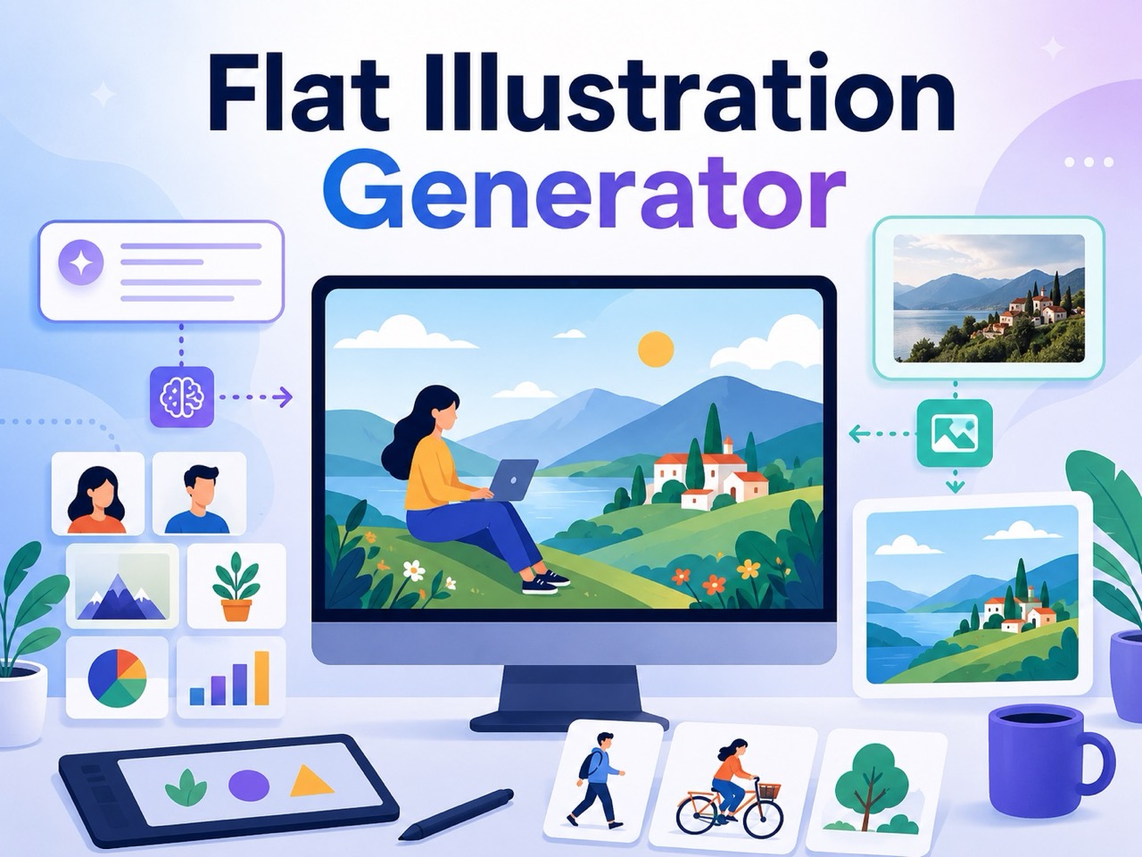 Turn Rough Ideas into Clear Flat Scenes
