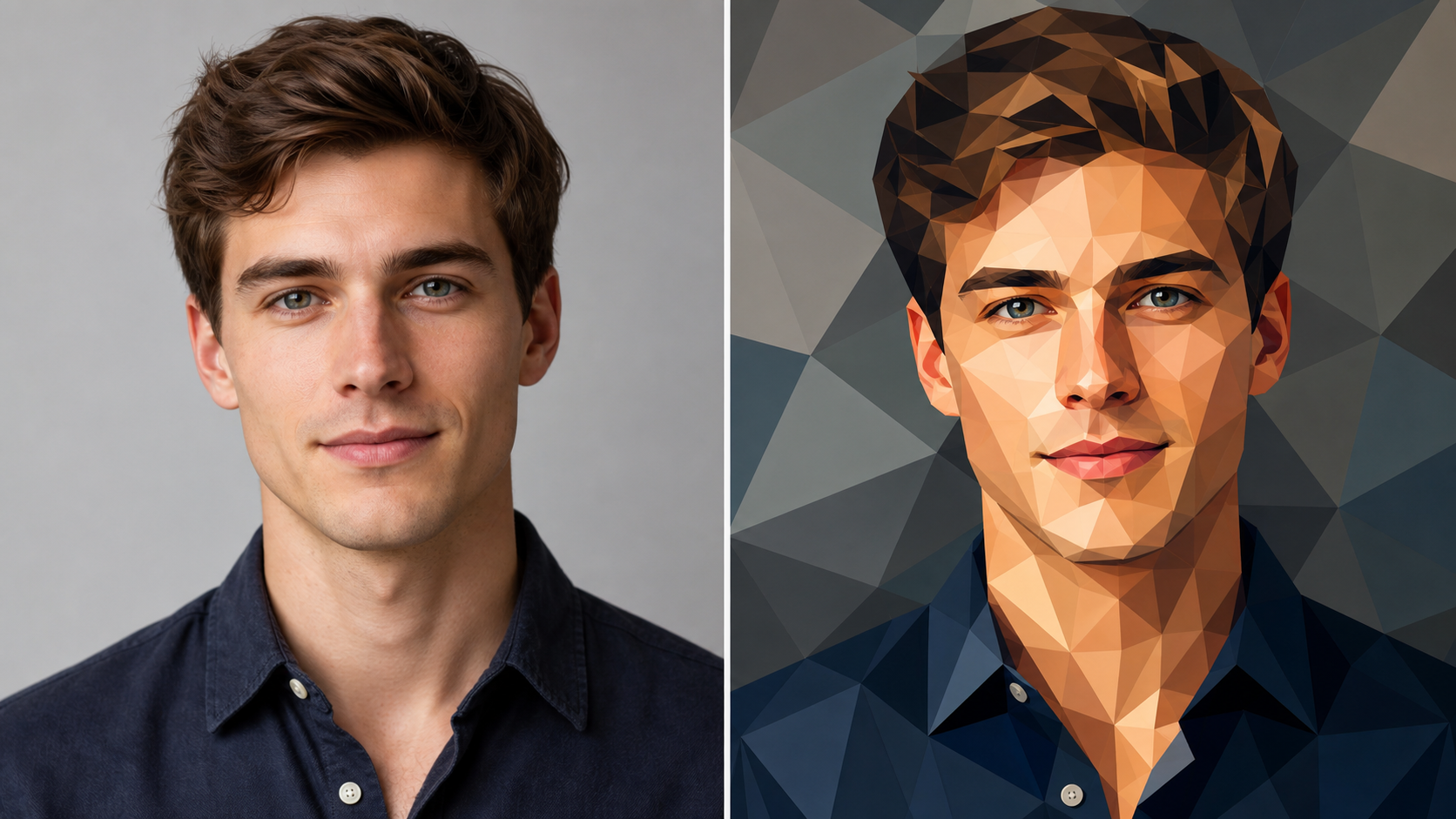 AI Geometric Face Effect for Avatars and Profiles