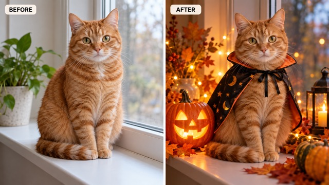 AI Halloween Photo Generator For Playful Pet Pictures