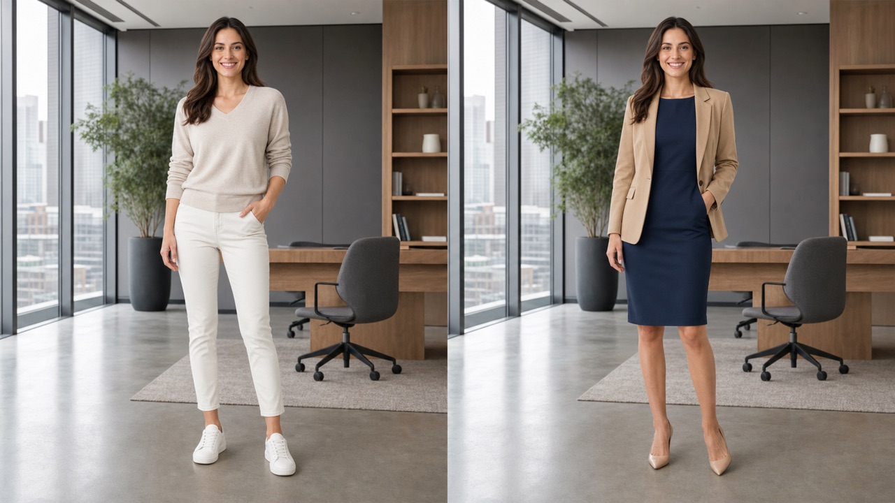 See an Office Outfit for Woman on Your Photo