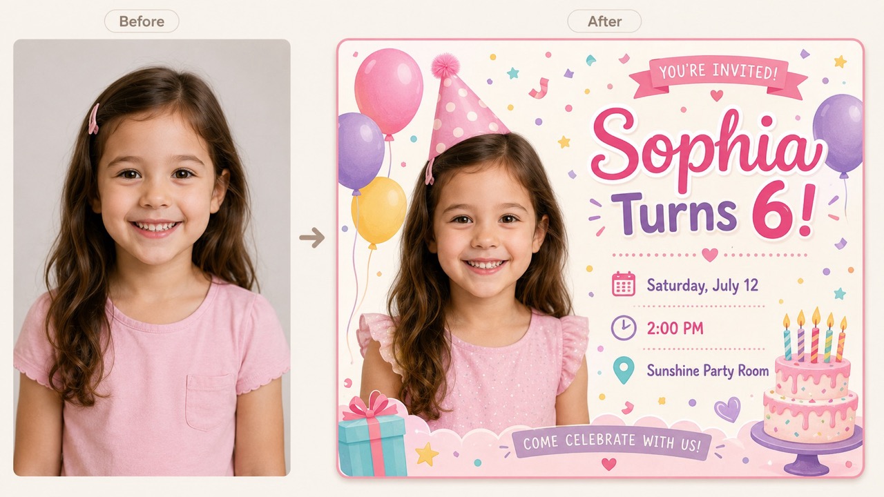 Build Personalized Invitations Around Your Own Photo