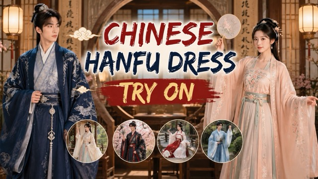 Chinese Hanfu Dress Try-On