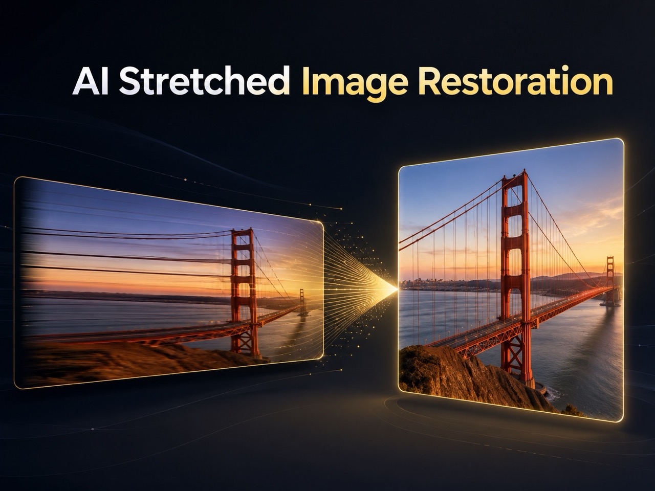AI Stretched Image Restoration