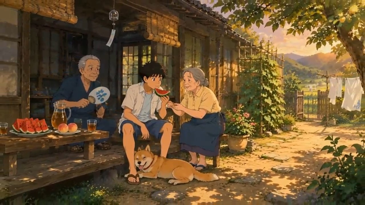 Summer Fan Chase: Hand-Drawn Anime Sequence