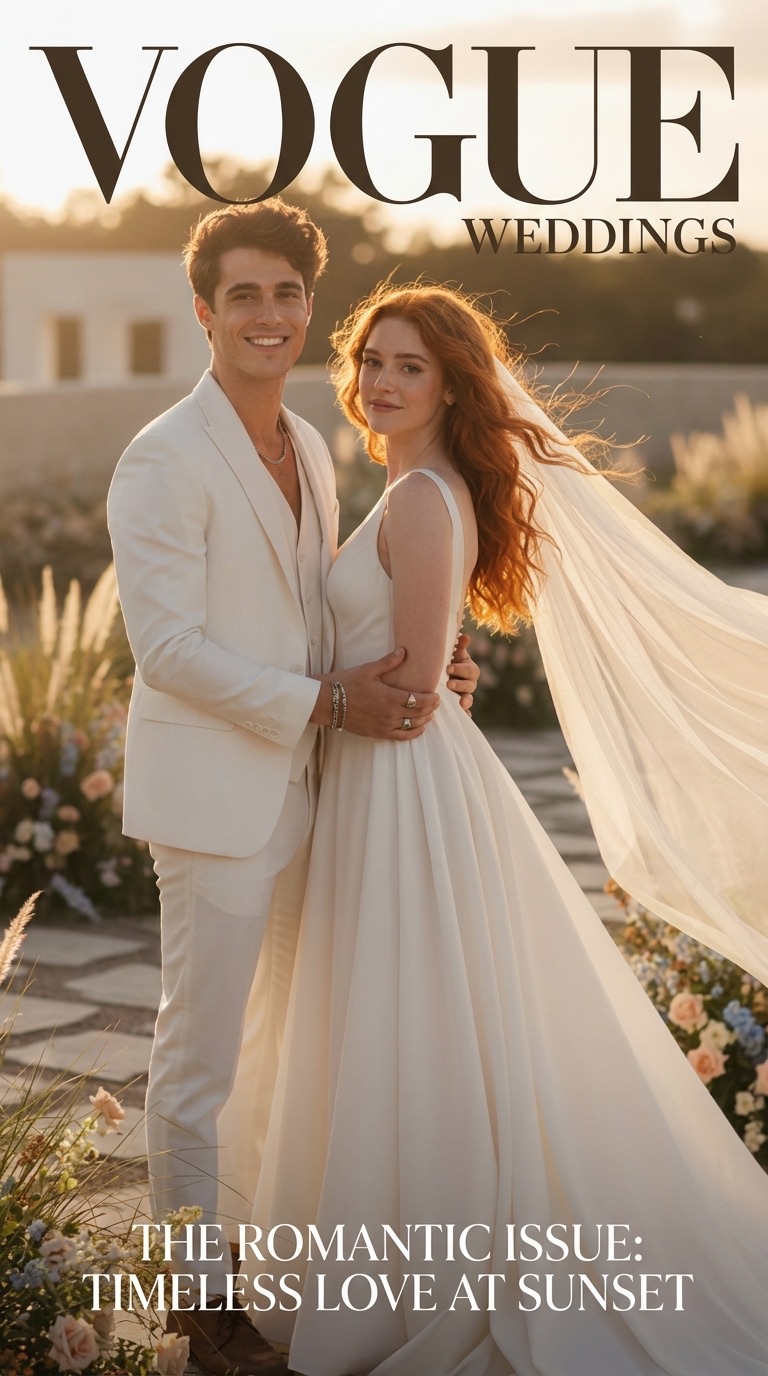 エレガントな結婚前ポートレート
