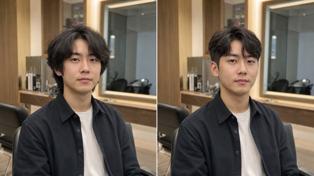 Two Block Haircut: AI Try-On for Korean Men’s Hair