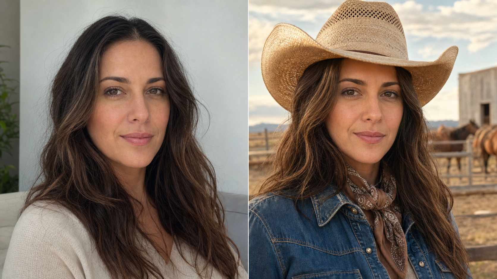 Natural Portrait Edits with AI Cowgirl Generator