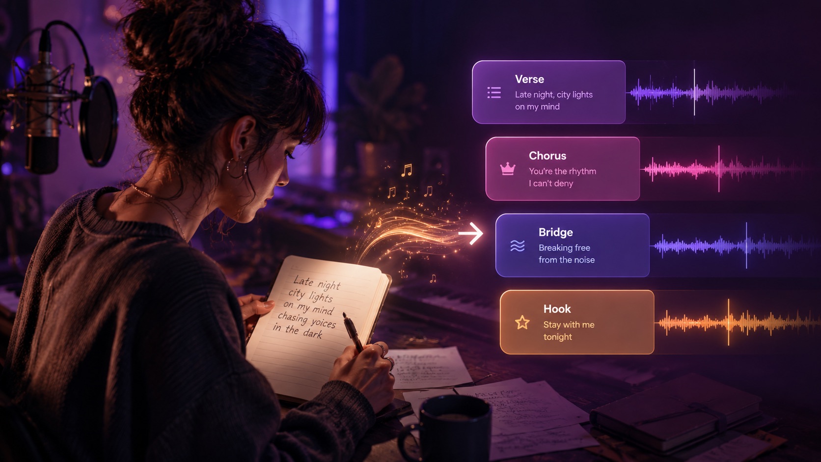 Shape Lyrics and Structure with MiniMax Music 3.0