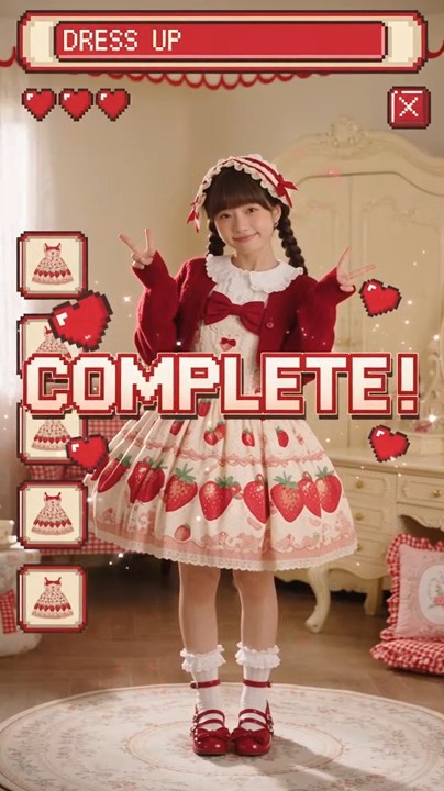 Strawberry Lolita Dress-Up Game Video