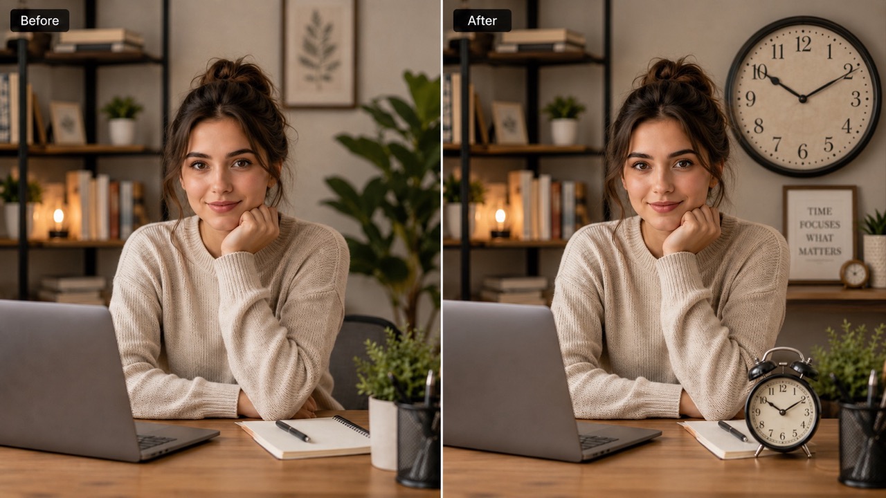 Transform Uploaded Photos with Clock Elements
