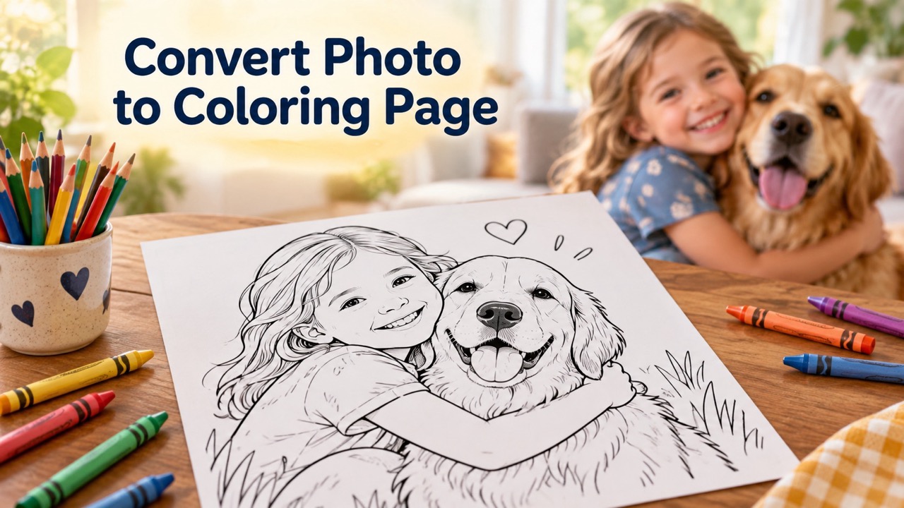 Convert Photo to Coloring Page