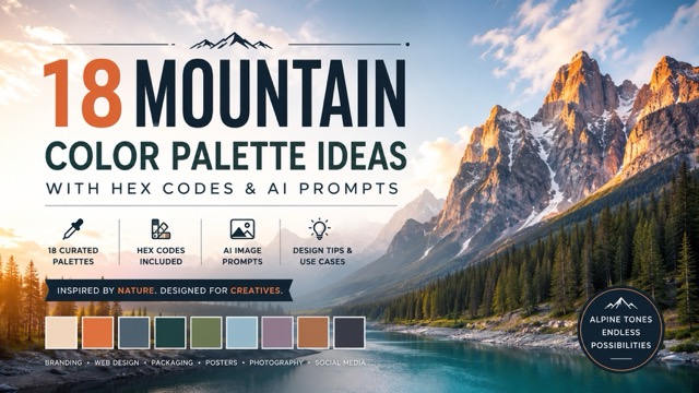 18 Mountain Color Palette Ideas with HEX Codes and AI Prompts