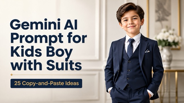 Gemini AI Prompt for Kids Boy with Suits | Pixomi AI